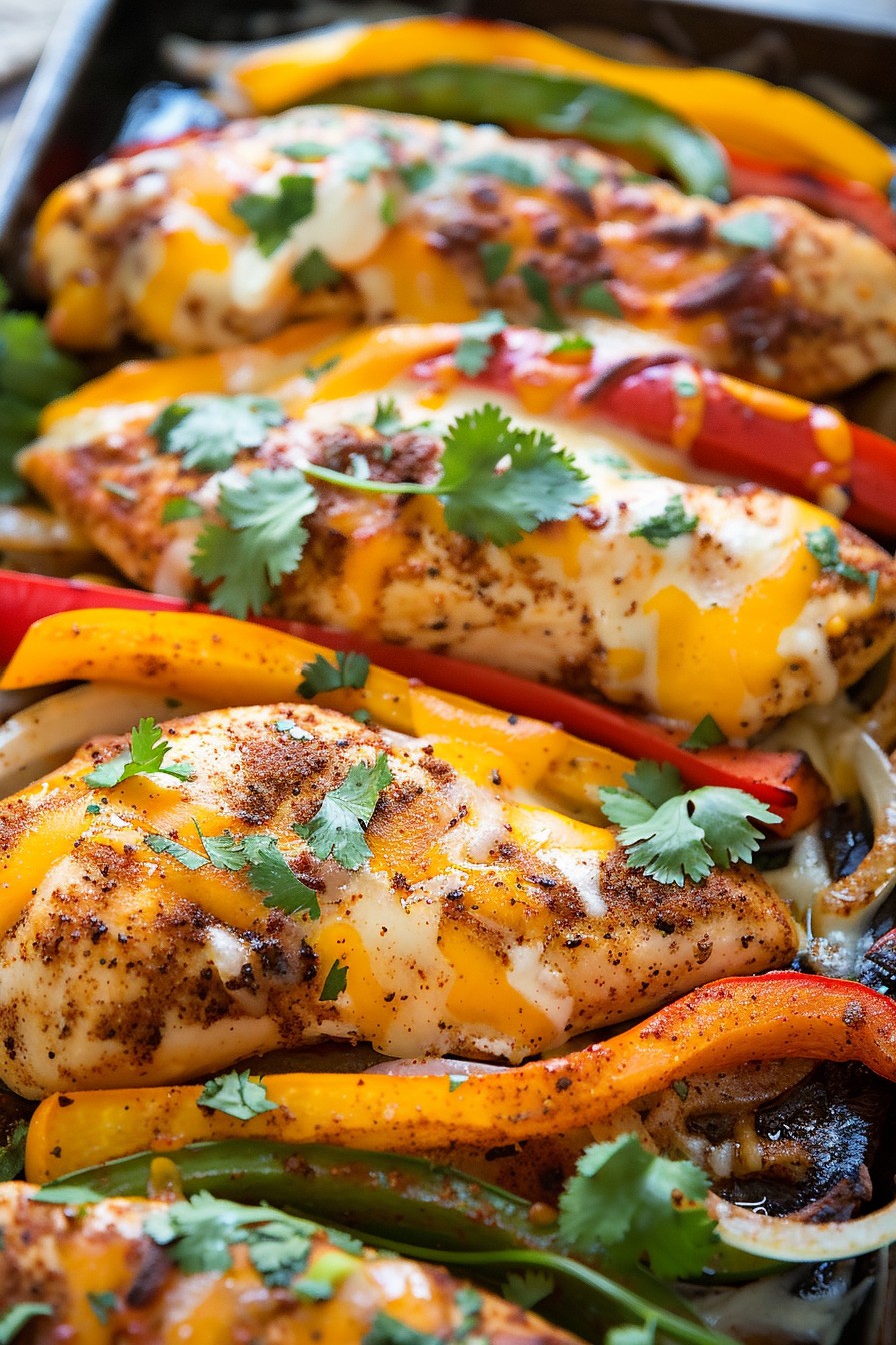 Cheesy Baked Fajita Chicken Recipe