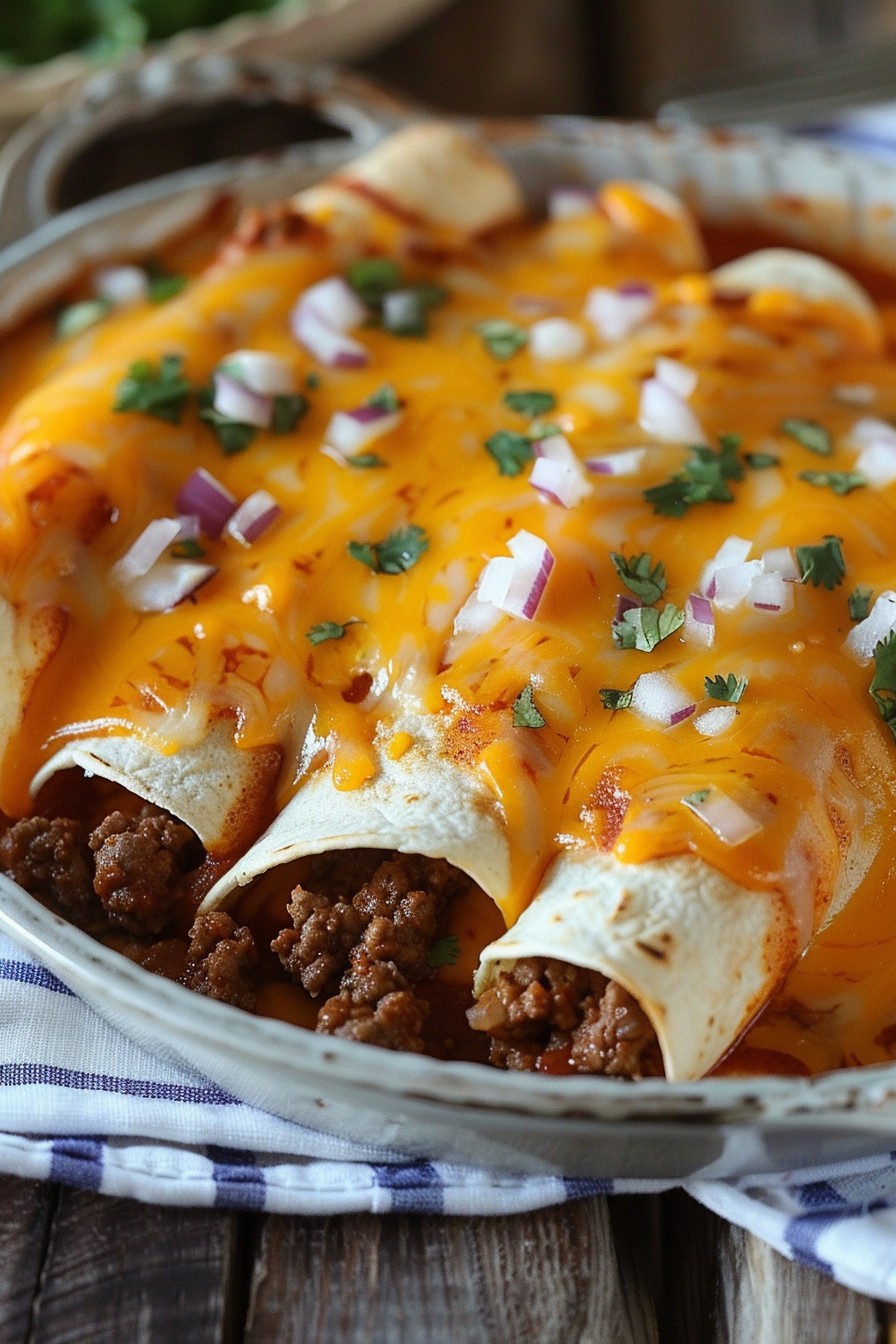 Corn Tortilla Beef Enchilada Recipe
