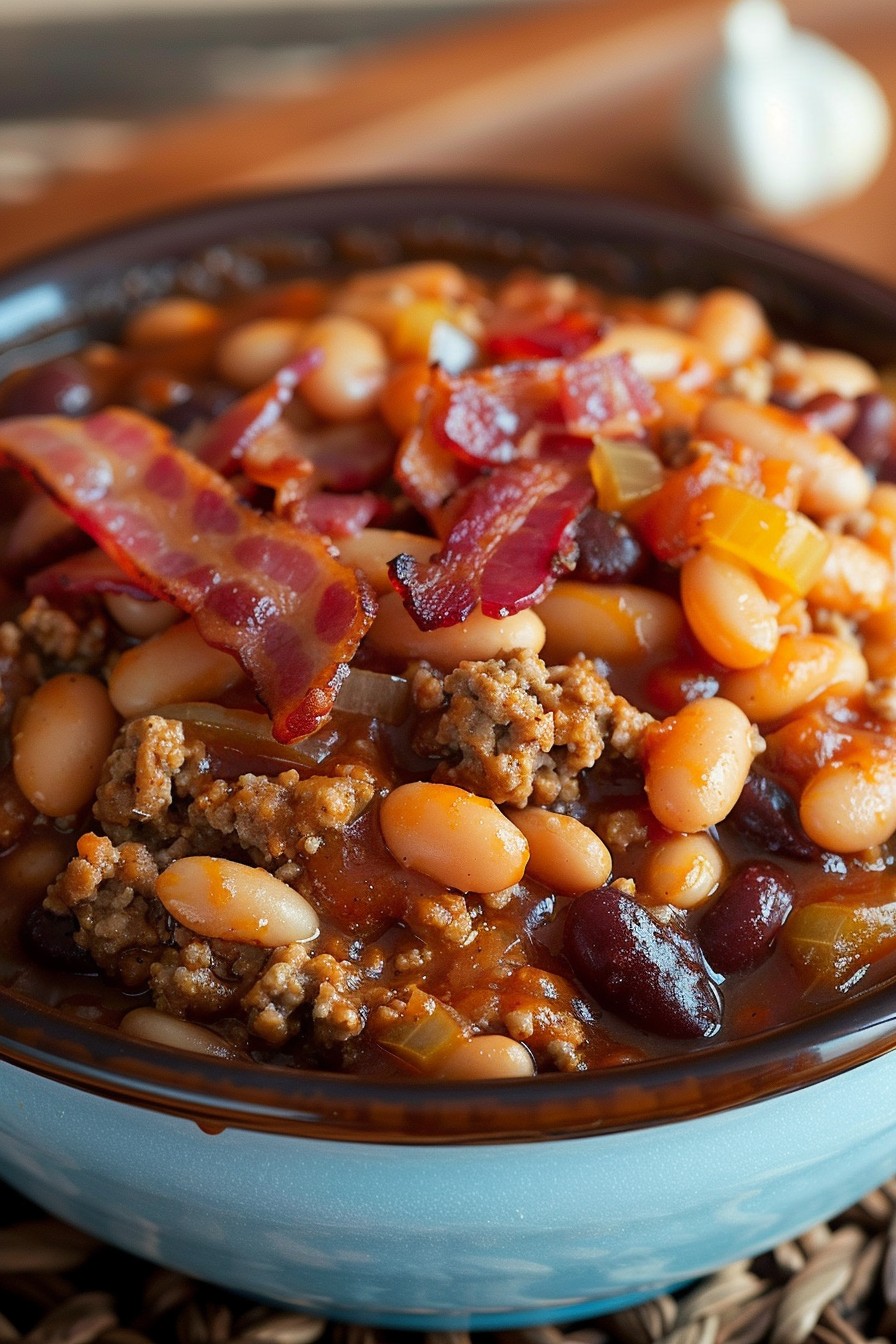 Cowboy Beans Recipe With Hamburger And Bacon