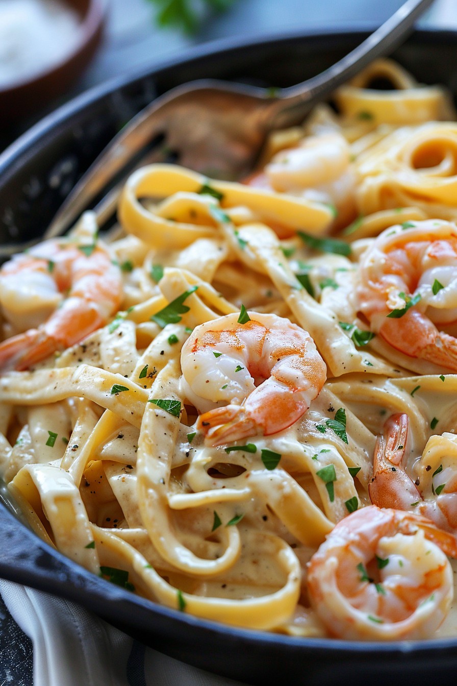 Olive Garden Shrimp Alfredo Fettuccine Recipe