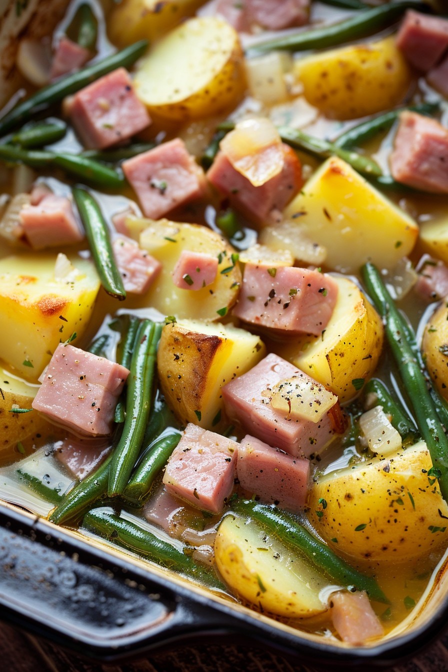 Potatoes Green Beans And Ham Recipe