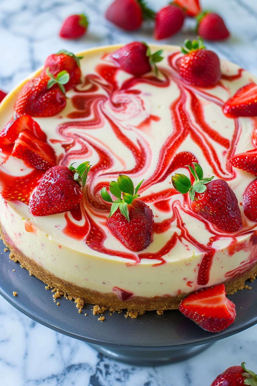Strawberry Cheesecake Recipe With Real Strawberries