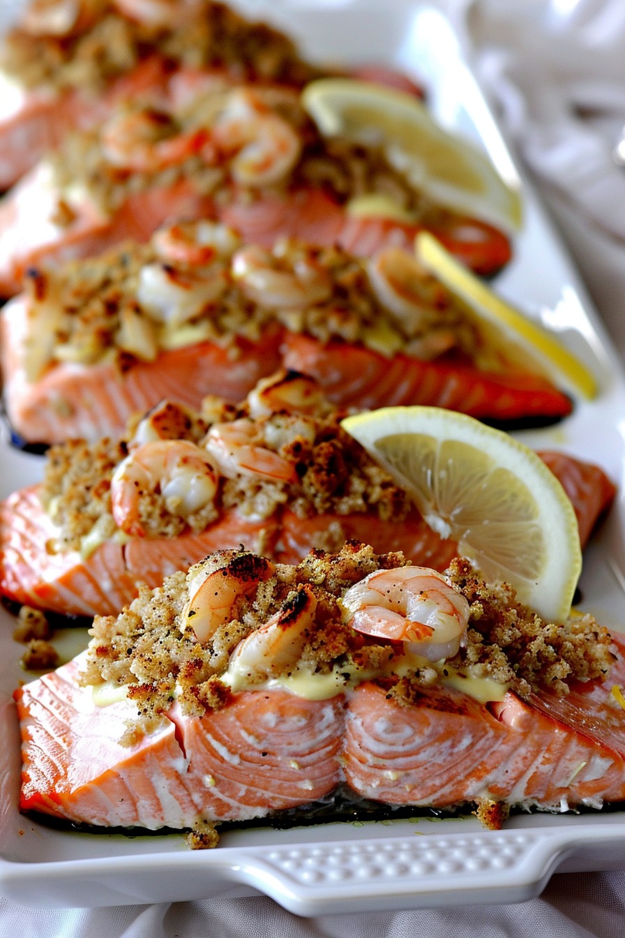 Stuffed Salmon With Crabmeat And Shrimp Recipe